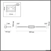Подсветка для зеркал Aledo 6634/9WL