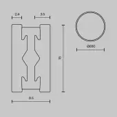 Шинопровод Flarity TRX154-R-D650-BS