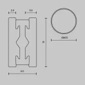 Шинопровод Flarity TRX154-R-D800-BS