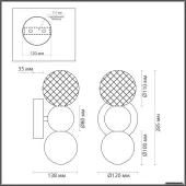Бра Crystal 5007/4WL