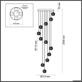 Подвесная люстра Crystal 5008/56L