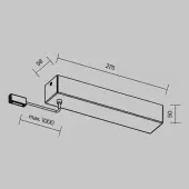 Основание для трекового светильника Flexity TRA200BB-11B