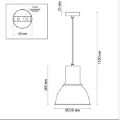 Светильник подвесной Laso 3374/1