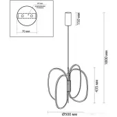 Подвесная люстра Piuma 6665/53L