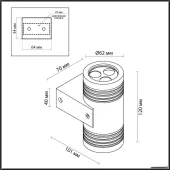 Уличный настенный светильник Stima 6648/12WL