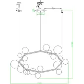 Подвесная люстра Иона 09408-21.19 (черный)