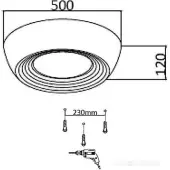Припотолочная люстра Cronus 7716/54L