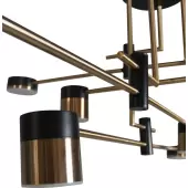 Люстра средней высоты Милли 07653-8 (черный/бронза)
