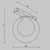 Трековый светильник Bubble TR181-1-4WTW-B