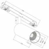 Трековый светильник Focus LED TR032-2-12W4K-W-B