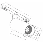 Трековый светильник Focus LED TR032-2-20W3K-M-B