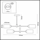Люстра Ashley 3742/4C