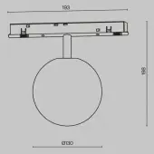 Трековый светильник Luna TR038-4-5W3K-WW-DS-W