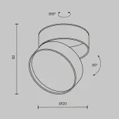 Точечный светильник Onda C024CL-18W3K-B-1