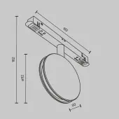 Трековый светильник Outline TR090-2-6W4K-B