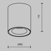 Точечный светильник Spark C094-GU10-W