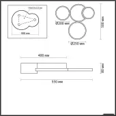 Припотолочная люстра Ledio 5253/64CL
