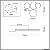 Припотолочная люстра Ledio 5255/64CL