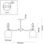 Люстра средней высоты Moderni 4589/5C