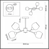 Люстра средней высоты Odell Comfi 5649/4C