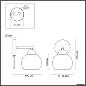 Бра Rowan 4595/1W