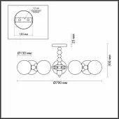 Люстра средней высоты Sunday 6525/7C