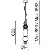 Подвесная люстра Collar P069PL-L35G3K