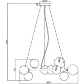 Подвесная люстра Dallas MOD545PL-11G