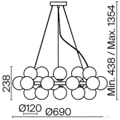 Подвесная люстра Dallas MOD545PL-25B