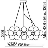 Подвесная люстра Dallas MOD547PL-25BS