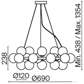 Подвесная люстра Dallas MOD547PL-25BS
