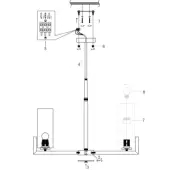 Люстра средней высоты Fortano MOD089PL-06BS