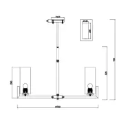 Люстра средней высоты Fortano MOD089PL-08BS