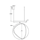 Подвесная люстра Glint MOD072PL-L36B3K