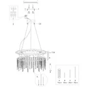 Подвесная люстра Hail MOD097PL-06CH