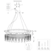 Подвесная люстра Hail MOD097PL-12CH