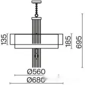 Подвесная люстра Impressive MOD151PL-05G