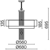 Подвесная люстра Impressive MOD151PL-05G