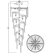 Подвеcная люстра Louis RC005PL-12CH