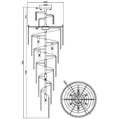 Подвеcная люстра Louis RC006PL-12CH