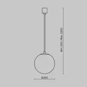 Подвесная люстра Luna P039PL-5W3K-20-B