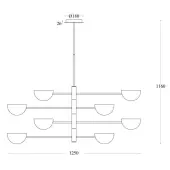 Подвеcная люстра Mollis MOD126PL-08B