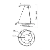 Подвесная люстра Nola MOD100PL-L47BSK