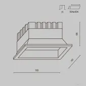 Точечный светильник Okno DL056-12W3-4-6K-B