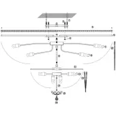 Припотолочная люстра Palace DIA100-CL-34-G