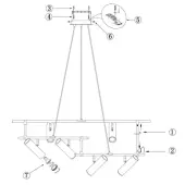 Подвесная люстра Rami MOD128PL-06GB