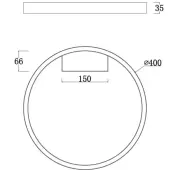 Припотолочная люстра Rim MOD058CL-L25B4K