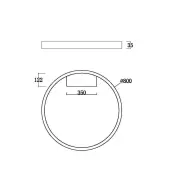 Припотолочная люстра Rim MOD058CL-L50B3K