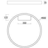 Припотолочная люстра Rim MOD058CL-L50BS4K
