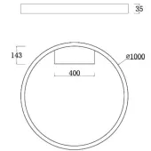 Припотолочная люстра Rim MOD058CL-L65W4K